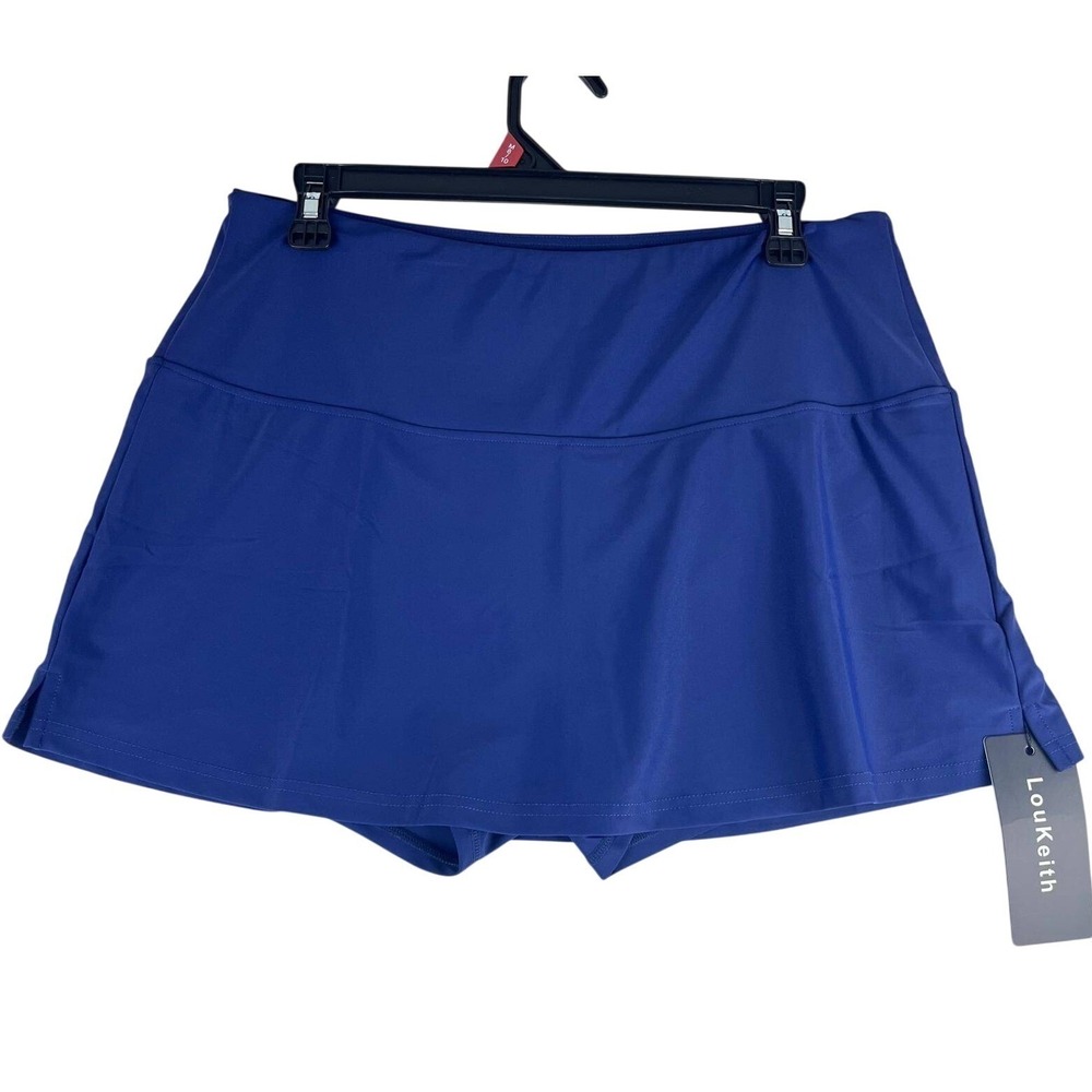 LouKeith Athletic Skort Women Large (L) Blue Tennis Golf Skirt New With‎ Tags